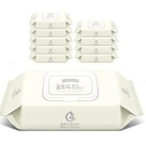 도톰한 캡형 대용량 꿈토리 물티슈 80매 x 10팩