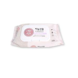하늘선물 물티슈 (50매 캡형) 휴대용 아기물티슈