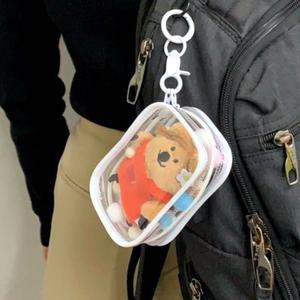 [라일리] Rly 파우치 pvc 화이트 솜 인형 파우치 사각 인형 투명 솜