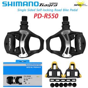 클릿 시마노 TIAGRA PD R550 도로 자전거 페달 SH11 잠금 플레이트 포함 단면 SPD SL 사이클링 액세서리