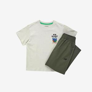 [롯데백화점]뉴발란스 KIDS RIDER_반팔티 8부 팬츠 셋업 NK9YF2603U