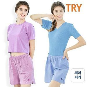[셀러허브 패션]TRY 여성 베이직 하나만 트렁크 파자마 속옷 2중중 택1