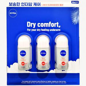 니베아 드라이 콤포트 데오드란트 롤온 50ml 3입