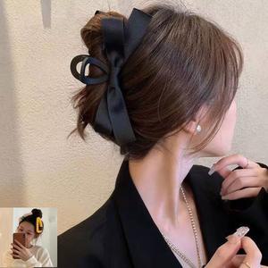 리본 집게 삔 핀 블랙 스마일삔 가벼운 왕 서효림 포함 대형 헤어 올림머리