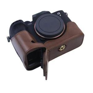 소니 호환  A1/A7S3/A7S III/A7 Mark IV/A7M4 카메라용   가죽 하프 케이스 그립