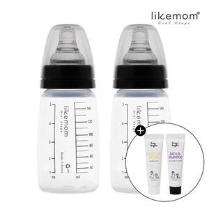 [기타]라이크맘 신생아용 PP 젖병 150ml, 2개 (+ 베이비 10ml 샘플 증정)