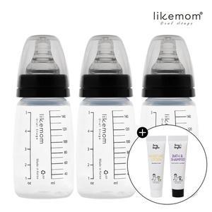 [기타]라이크맘 신생아용 PP 젖병 150ml, 3개 (+ 베이비 10ml 샘플 증정)