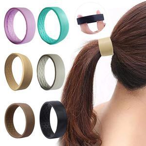 트렌디 한 실리콘 머리 Scrunchies 접이식 헤어  여자 높은 포니 테일 로프 밴드 DIY 스타일 도구 액세서리