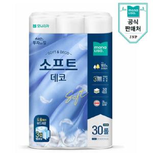 모나리자 부자되는집 소프트데코 화장지 3겹 30m 30롤
