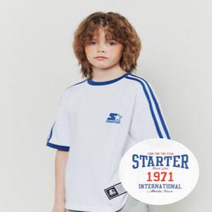 [스타터 블랙라벨 키즈]백면 레터링 링거 티셔츠 (화이트) ST252ISS02_WHT