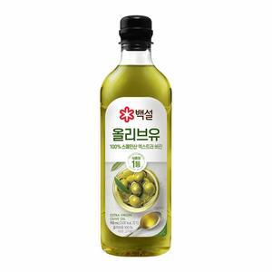 CJ제일제당 백설 압착 올리브유 900ml 2개