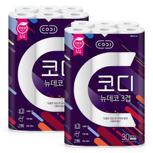 코디 뉴 데코 3겹 25M X 30롤 2개