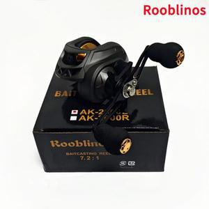수심측정릴 Rooblinos AK 721 기어 비율 2 1 볼 베어링 18LB 드래그 담수 해수용 베이트 캐스팅 릴