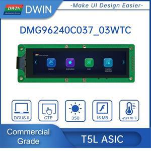 3.7 인치 바 LCD 모듈, 240x960 픽셀 해상도, HMI IPS TFT 디스플레이 화면, DMG96240C037_03W