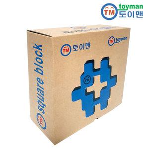 [토이맨]뉴꼬마사각블럭 58pcs 바퀴포함/사각/블록/완구/장난감/퍼즐/와플/십자/유치원