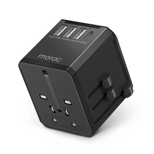 모락 브리큐 USB 4포트 여행용 멀티 플러그 어댑터 MR-BRIQ01