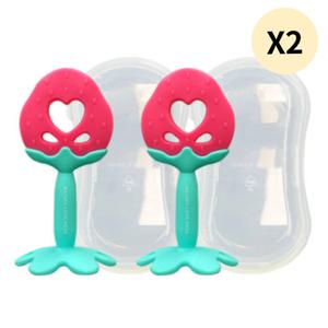 네이쳐러브메레 아기 구강기 실리콘 딸기 치발기 4개