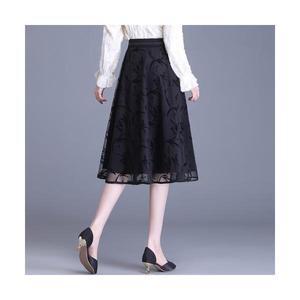 까불이점 여자 키작녀 봄 스커트 식모 망사 반신 가을 하이웨스트 미디 A라인 우산 꾹1