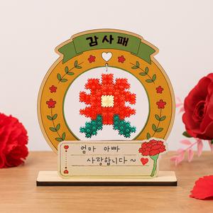 디폼블럭 카네이션 감사패 만들기 어버이날 스승의날 선물 블록 장난감 끼우는 놀이 꽃 조화