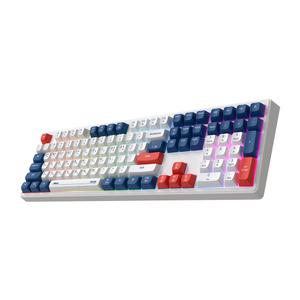 앱코 MK108W 저소음 멤브레인 게이밍 사무용 LED 무선 키보드 (블루)