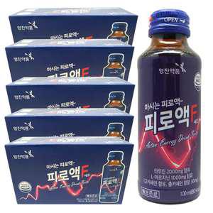 영진약품 마시는 피로액에프 100mlX50병/피로회복 약국 음료 드링크  타우린 L-아르지닌 카페인함유