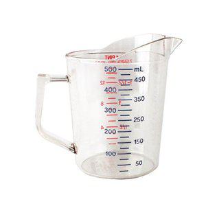 [기타]메가커피 국산 PC 계량컵 컬러눈금 500ml