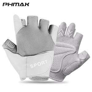 PHMAX 여성용 반손가락 손바닥 보호 사이클링 장갑 체육관 자전거 장갑 3D 젤 통기성 야외 스포츠 피트니스
