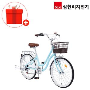 삼천리 2025 완조립 24 프림로즈 7단 초등학생 주니어 알루미늄 시티 클래식 바구니 자전거