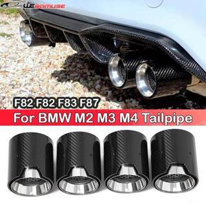 자동차머플러 호환 자동차 배기 튜닝 팁 부품 BMW M2 M3 M4 배기 팁 F80 F82 F83 F87 튜닝 MP 탄소 섬유 테