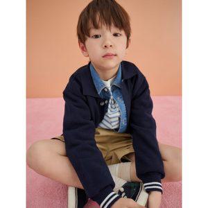 [BEANPOLE KIDS] 젠틀 피케 T칼라 카디건  네이비 (BI515AU03R)