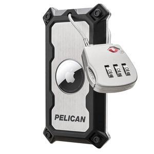 Pelican 수하물 태그 에어태그용 홀더 - 긁힘 방지 스틸 플레이트 강화 견고한 케이스 이름표 포함 여행용