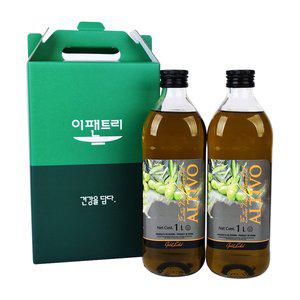 [이팬트리]무료배송/알티보 엑스트라버진 올리브 오일 1L x 2병 선물세트