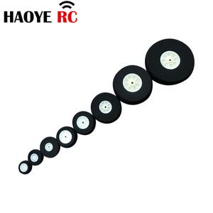 Haoye 비행기 바퀴 기어 경량 폼 스폰지 타이어 직경 25mm-110mm RC 항공기용 로트당 2 개