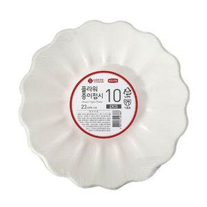플라워 종이접시 180mm 10개입 생활용품 주방용품 일회용품