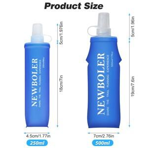 NEWBOLER TPU 접이식 소프트 플라스크 물병, 야외 스포츠 러닝 캠핑, 150ml,