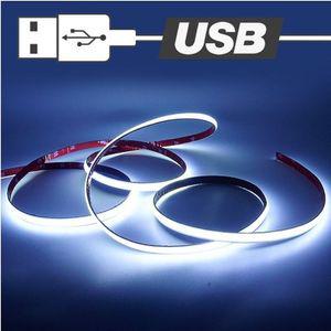 USB전원 슬림 면발광 무드등 LED바 화이트 200cm
