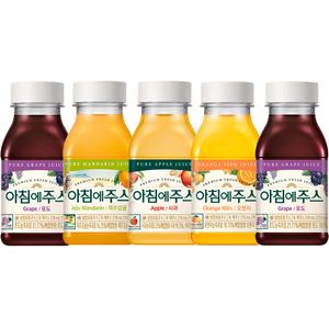 아침에주스 210ml 24개 택1 블랙라벨 ABC 오렌지 제주감귤 사과 포도
