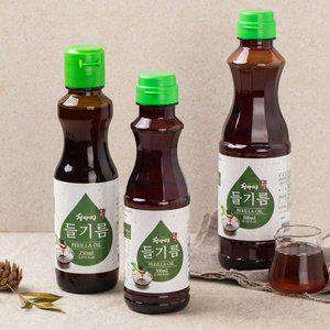 [청아띠] 국산 들깨로 만든 진한 들기름 250ml(유리병)
