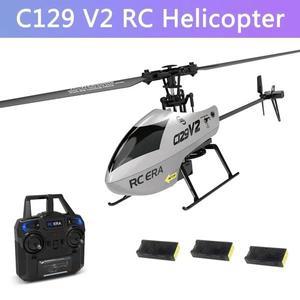에어울프 헬리캠 헬리건 C129 V2 RC 헬리콥터 6 채널 원격 컨트롤러 충전 장난감 UAV 야외 항공기