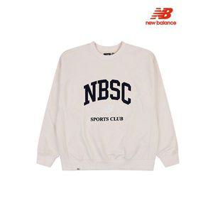 [하프클럽/뉴발란스]NBSC SPORTS CLUB 세미오버핏 맨투맨 크림