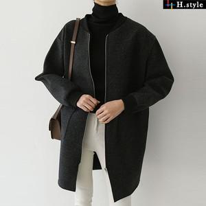 H스타일NI밍크울코트 겨울 모직 밍크 자켓 점퍼 퀼팅 야상 사파리 코트 집업 아우터