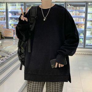 핑거홀 옆트임 남자 오버핏 스타일 맨투맨 티셔츠