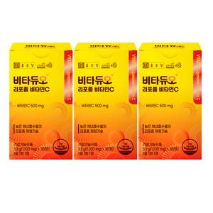 [본사직영] 종근당 비타듀오 리포좀 비타민C 1,100mg (30정x3박스) 흡수율 높은 리포조말