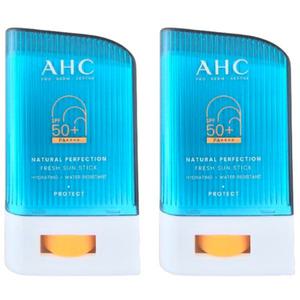 AHC 내추럴 퍼펙션 프레쉬 선스틱 22g x 2개 끈적임없는선크림 산뜻한선크림 물놀이선크림 순한선크림