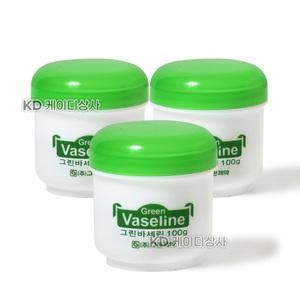 그린제약 백색 바세린 100g x 3개 Vaseline 패트롤리움 100% 보습 피부보호