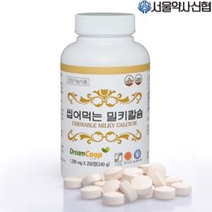 씹어먹는 밀키칼슘 200정