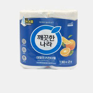 [기타]깨끗한나라 데일리키친타올 130매 2롤