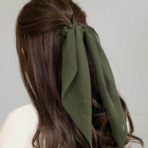 [BZJL2IIJ_4B]카키 리본곱창 헤어슈슈 헤어악세사리