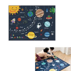 극세사 원단 태양계 행성 매트효과 유아 놀이방 놀이매트 100x150cm SO1714