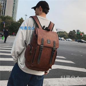남자 가죽 백팩 대학생 맥북 노트북 직장인 정장 사각 가방 티류으스